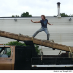 Photo of Julie Gagnon Prior posing on a truck